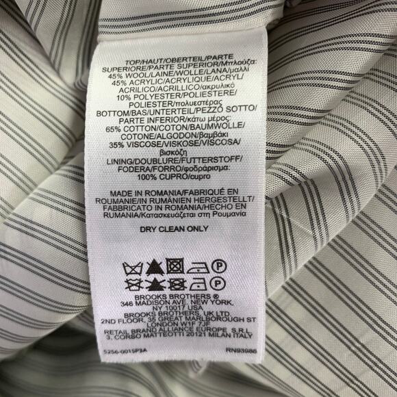 BLACK FLEECE Size M Black White Wool Blend Textured Shift Dress - Picture 6 of 6